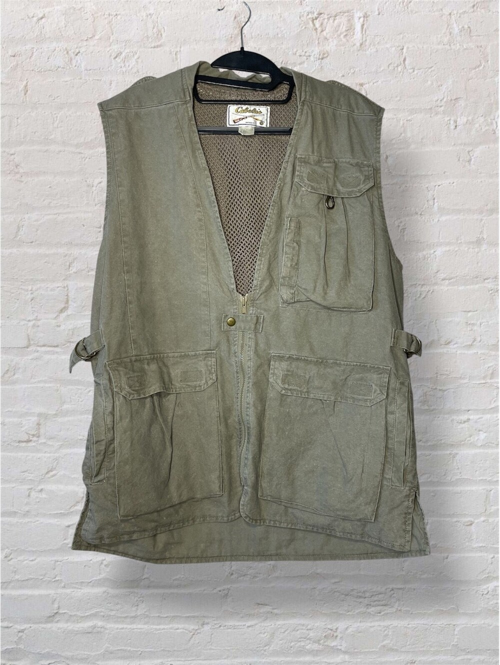 Cabela's Vtg Cargo Utility Fishing Vest Gorpcore Gilet Sz M
